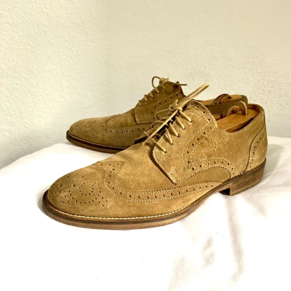 JOHNSTON & MURPHY Flex System Sheepskin Wingtip Men's Shoes. Size 9